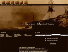 Tablet Screenshot of dictionaryofspiritualterms.com